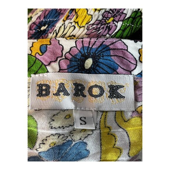 Barok Paris Dress Floral Ruffle midi size Small S - Picture 5 of 6